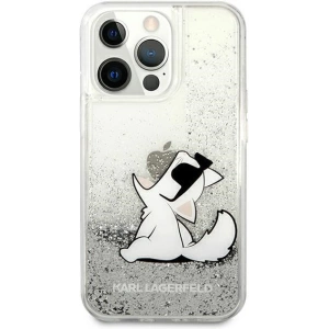 Etui Karl Lagerfeld KLHCP13LGCFS Apple iPhone 13 Pro srebrny/silver hardcase Liquid Glitter Choupette Fun