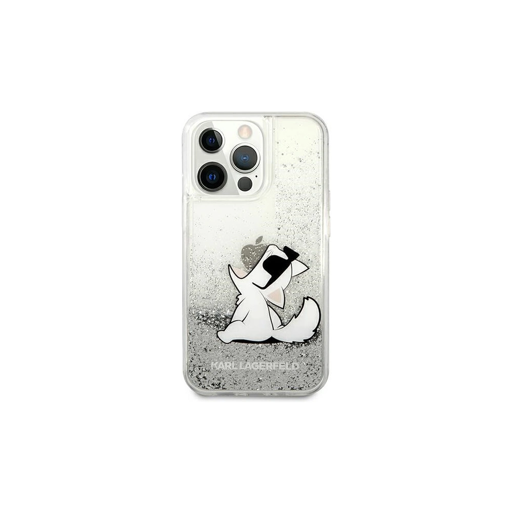 Hurtownia GSM - Etui Karl Lagerfeld KLHCP13LGCFS Apple iPhone 13 Pro srebrny/silver hardcase Liquid Glitter Choupette Fun - KLD660SLV - {ean13} - Hurt