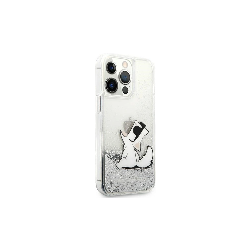 Hurtownia GSM - Etui Karl Lagerfeld KLHCP13LGCFS Apple iPhone 13 Pro srebrny/silver hardcase Liquid Glitter Choupette Fun - KLD660SLV - {ean13} - Hurt
