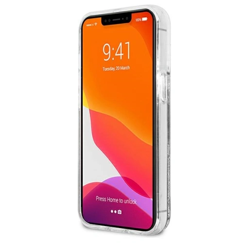 Etui Karl Lagerfeld KLHCP13LGCFS Apple iPhone 13 Pro srebrny/silver hardcase Liquid Glitter Choupette Fun