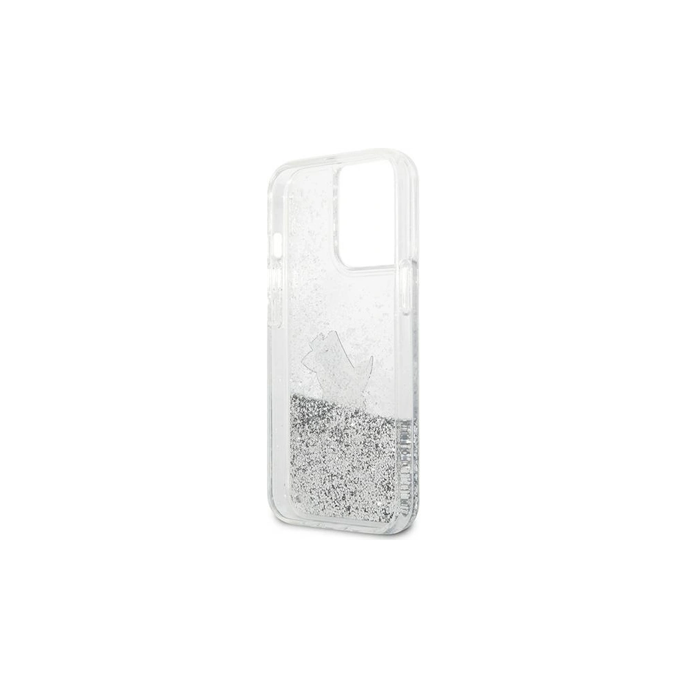 Hurtownia GSM - Etui Karl Lagerfeld KLHCP13LGCFS Apple iPhone 13 Pro srebrny/silver hardcase Liquid Glitter Choupette Fun - KLD660SLV - {ean13} - Hurt