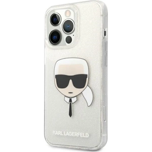 Etui Karl Lagerfeld KLHCP13LKHTUGLS Apple iPhone 13 Pro srebrny/silver hardcase Glitter Karl`s Head