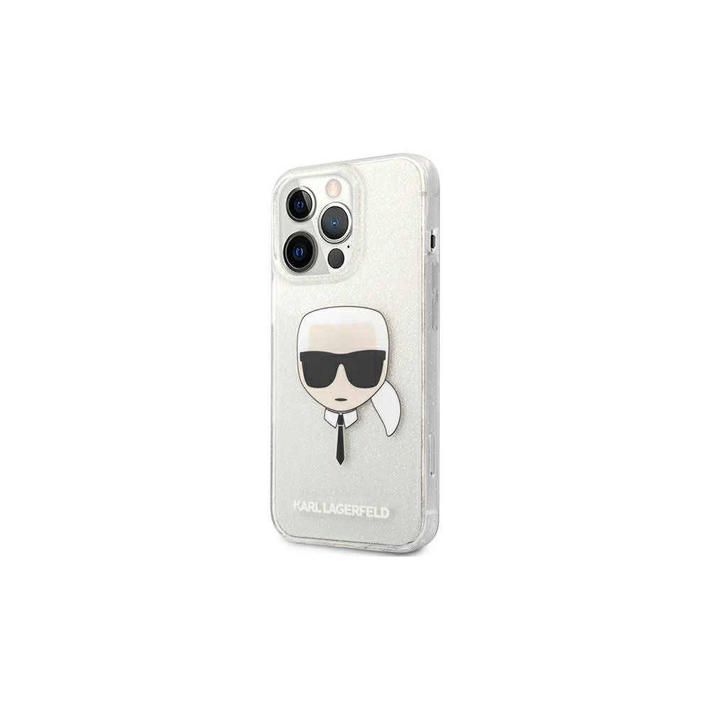 Hurtownia GSM - Etui Karl Lagerfeld KLHCP13LKHTUGLS Apple iPhone 13 Pro srebrny/silver hardcase Glitter Karl`s Head - KLD662SLV - {ean13} - Hurt