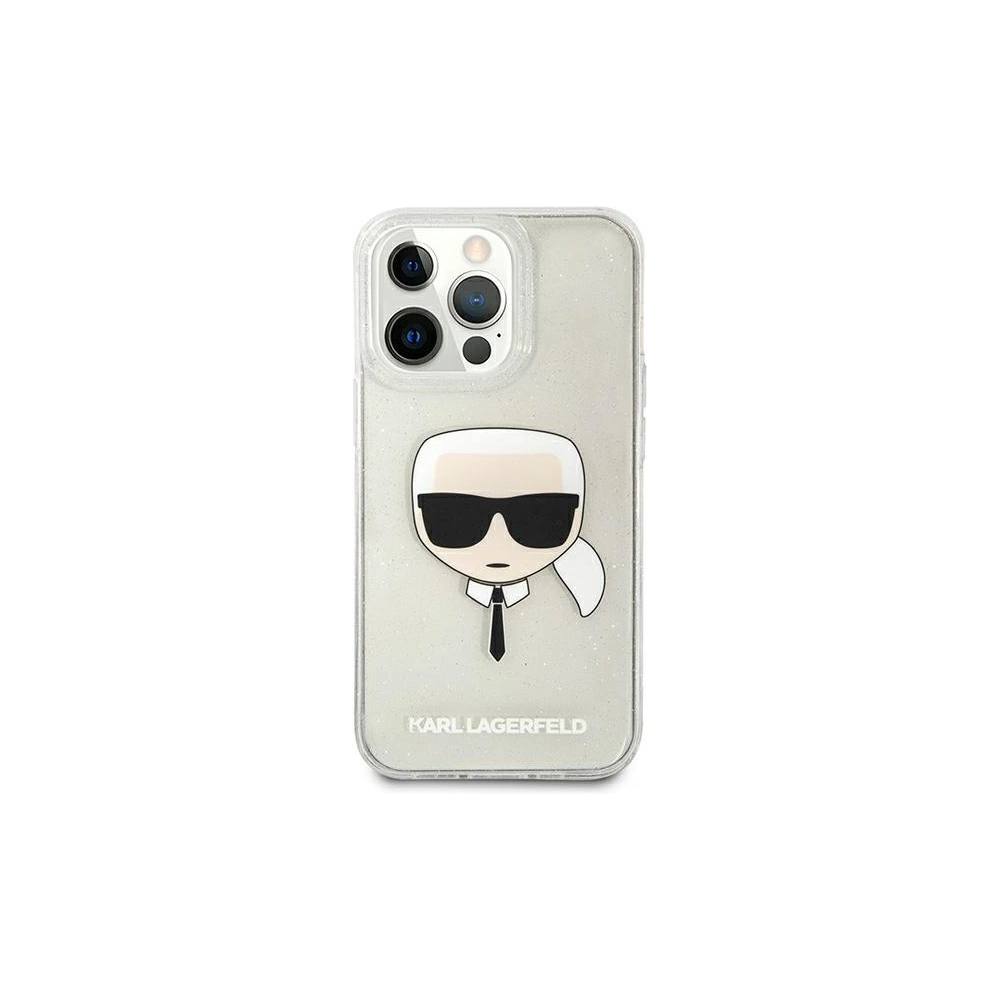 Hurtownia GSM - Etui Karl Lagerfeld KLHCP13LKHTUGLS Apple iPhone 13 Pro srebrny/silver hardcase Glitter Karl`s Head - KLD662SLV - {ean13} - Hurt