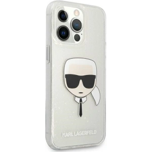Etui Karl Lagerfeld KLHCP13LKHTUGLS Apple iPhone 13 Pro srebrny/silver hardcase Glitter Karl`s Head