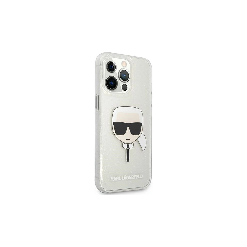 Hurtownia GSM - Etui Karl Lagerfeld KLHCP13LKHTUGLS Apple iPhone 13 Pro srebrny/silver hardcase Glitter Karl`s Head - KLD662SLV - {ean13} - Hurt