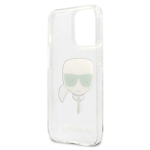 Etui Karl Lagerfeld KLHCP13LKHTUGLS Apple iPhone 13 Pro srebrny/silver hardcase Glitter Karl`s Head