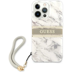 Etui Guess GUHCP13LKMABGR Apple iPhone 13 Pro szary/grey hardcase Marble Strap Collection