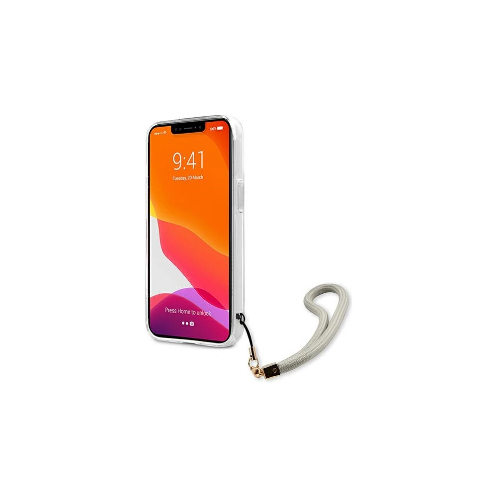 Hurtownia GSM - Case Guess GUHCP13LKMABGR Apple iPhone 13 Pro grau/grey Hardcase Marble Strap Collection - GUE1301GRY - {ean13} - Hurt