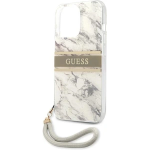 Etui Guess GUHCP13LKMABGR Apple iPhone 13 Pro szary/grey hardcase Marble Strap Collection