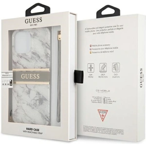 Etui Guess GUHCP13LKMABGR Apple iPhone 13 Pro szary/grey hardcase Marble Strap Collection