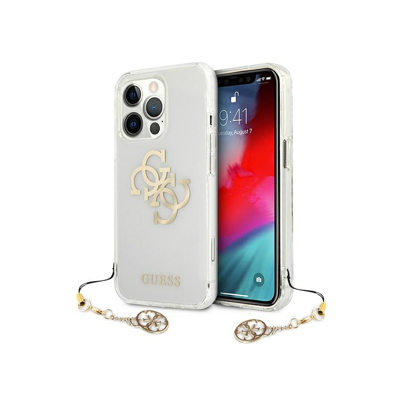 Guess Distributor - 3666339024734 - GUE1302CL - Guess GUHCP13LKS4GGO Apple iPhone 13 Pro Transparent hardcase 4G Gold Charms Collection - B2B homescreen