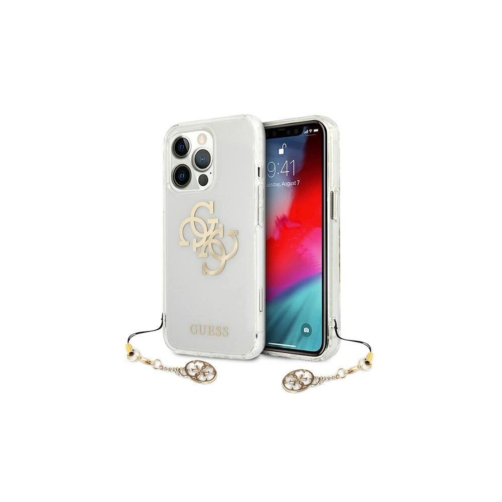 Hurtownia GSM - Etui Guess GUHCP13LKS4GGO Apple iPhone 13 Pro Transparent hardcase 4G Gold Charms Collection - GUE1302CL - {ean13} - Hurt