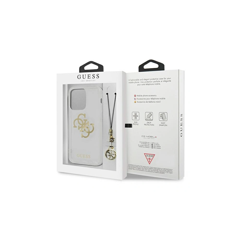 Hurtownia GSM - Etui Guess GUHCP13LKS4GGO Apple iPhone 13 Pro Transparent hardcase 4G Gold Charms Collection - GUE1302CL - {ean13} - Hurt