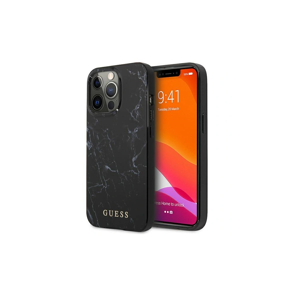 Hurtownia GSM - Etui Guess GUHCP13LPCUMABK Apple iPhone 13 Pro czarny/black hardcase Marble - GUE1305BLK - {ean13} - Hurt