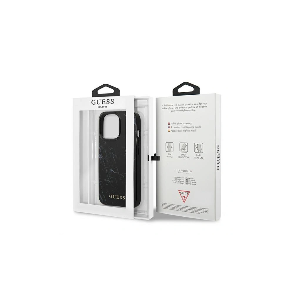 Hurtownia GSM - Etui Guess GUHCP13LPCUMABK Apple iPhone 13 Pro černý/black hardcase Marble - GUE1305BLK - {ean13} - Hurt