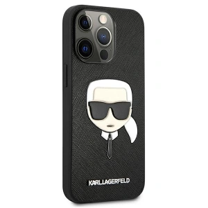 Etui Karl Lagerfeld KLHCP13LSAKHBK Apple iPhone 13 Pro czarny/black hardcase Saffiano Ikonik Karl`s Head