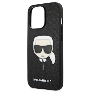 Etui Karl Lagerfeld KLHCP13LSAKHBK Apple iPhone 13 Pro czarny/black hardcase Saffiano Ikonik Karl`s Head