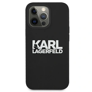 Etui Karl Lagerfeld KLHCP13LSLKLRBK Apple iPhone 13 Pro Silicone Stack Logo czarny/black