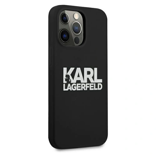 Etui Karl Lagerfeld KLHCP13LSLKLRBK Apple iPhone 13 Pro Silicone Stack Logo czarny/black