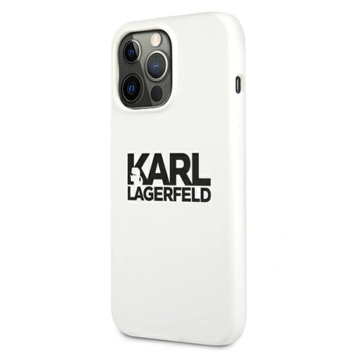 Etui Karl Lagerfeld KLHCP13LSLKLWH Apple iPhone 13 Pro Silicone Stack Logo biały/white