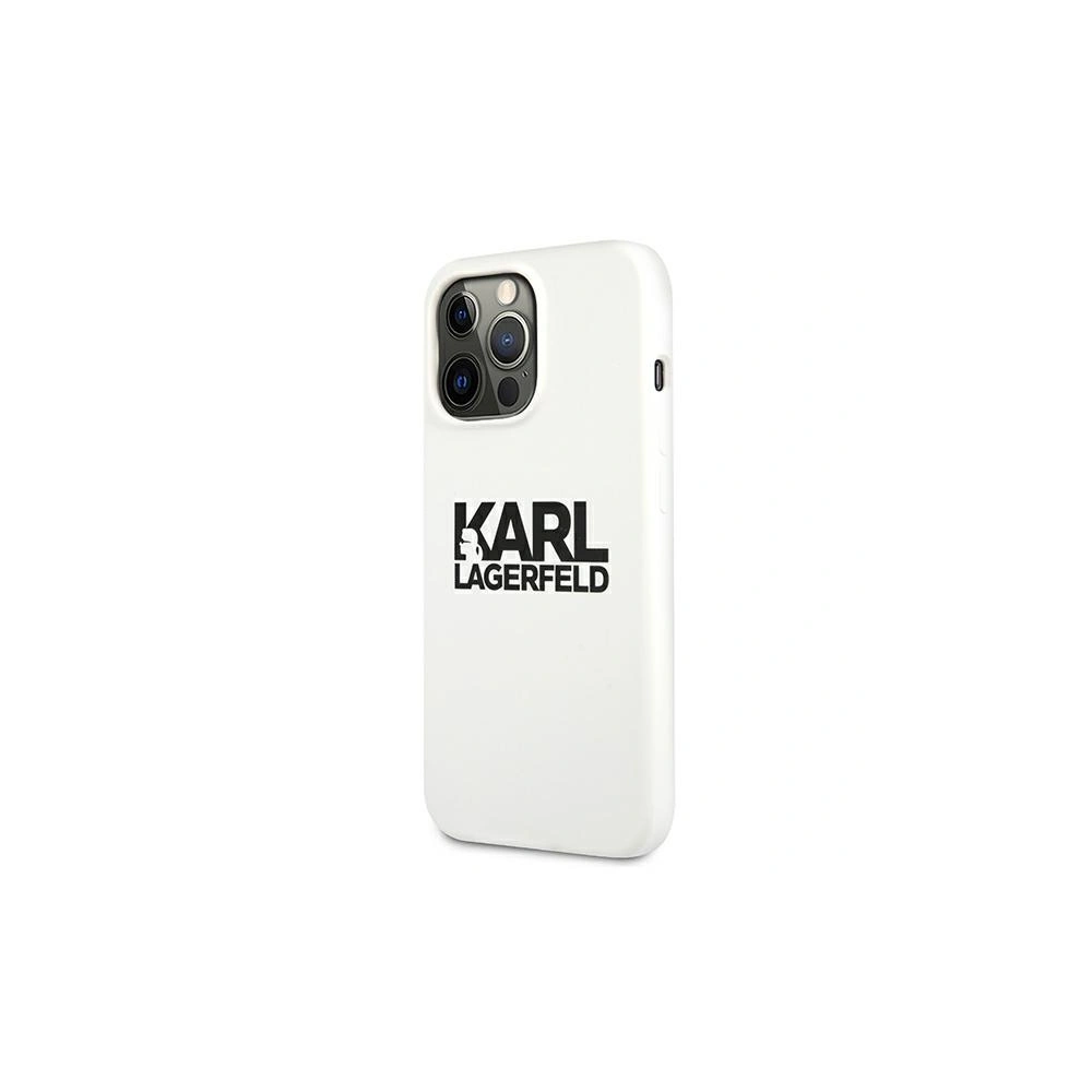 Hurtownia GSM - Etui Karl Lagerfeld KLHCP13LSLKLWH Apple iPhone 13 Pro silikonové pouzdro s logem bílé/white - KLD665WHT - {ean13} - Hurt