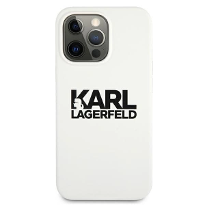 Etui Karl Lagerfeld KLHCP13LSLKLWH Apple iPhone 13 Pro Silicone Stack Logo biały/white