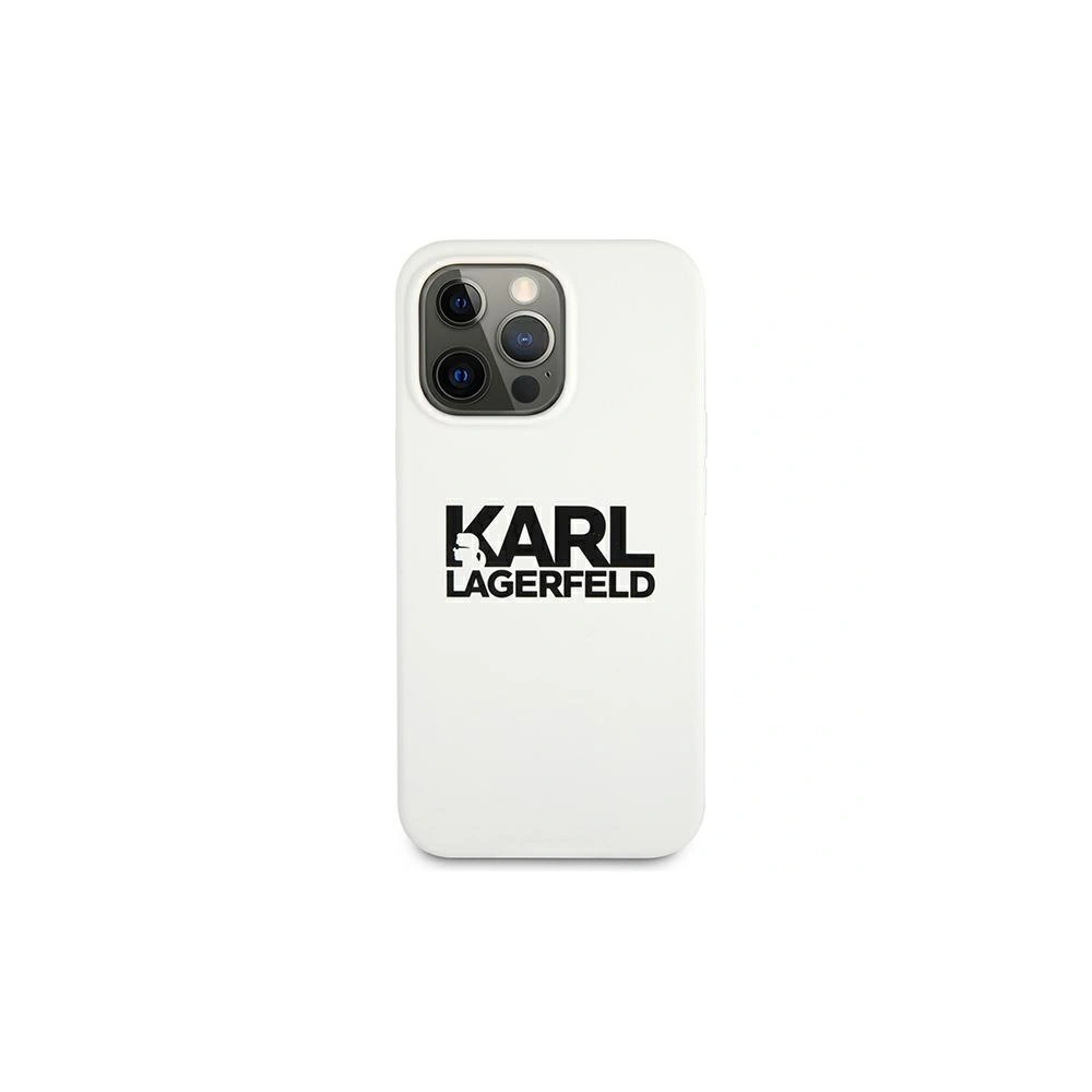 Hurtownia GSM - Etui Karl Lagerfeld KLHCP13LSLKLWH Apple iPhone 13 Pro Silicone Stack Logo biały/white - KLD665WHT - {ean13} - Hurt