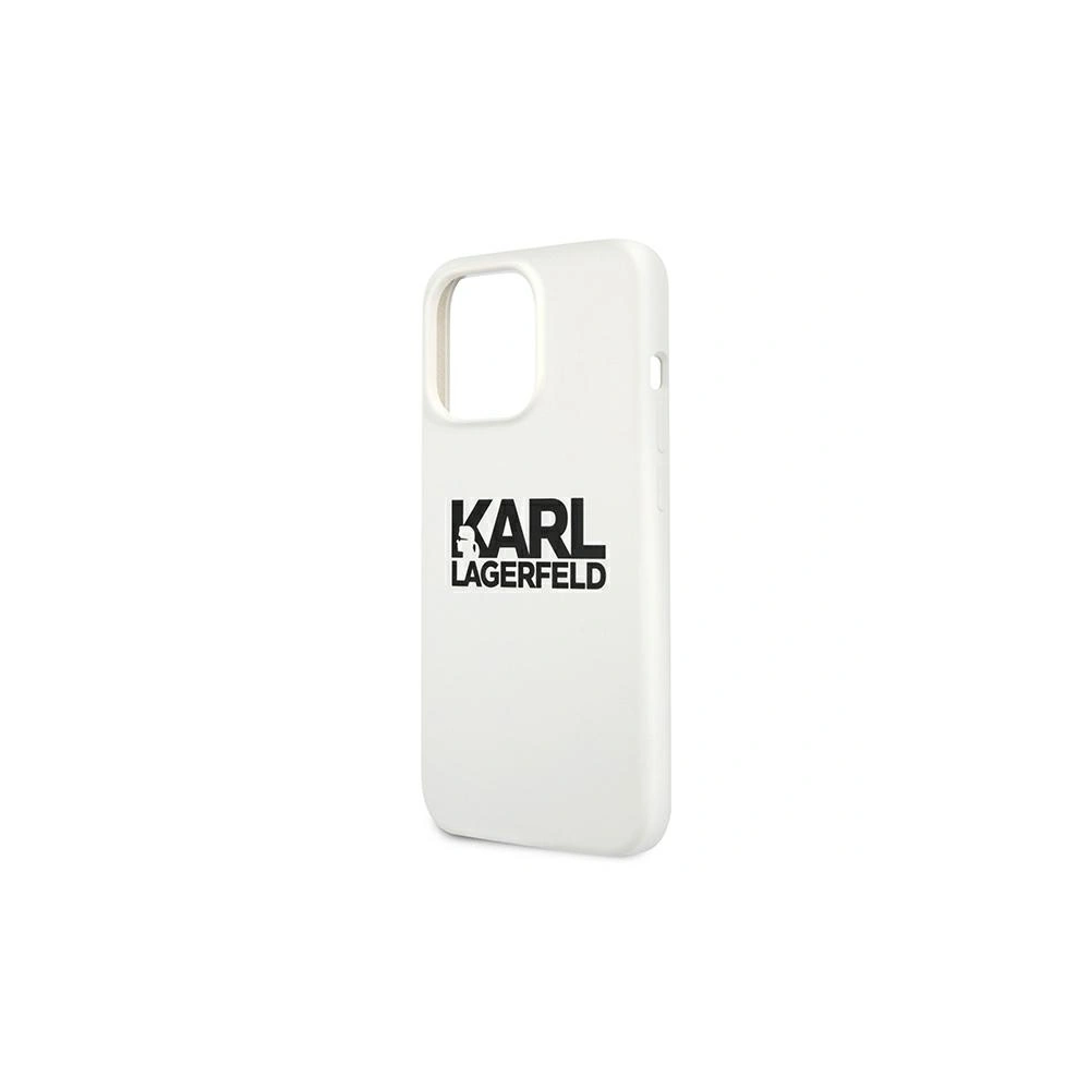 Hurtownia GSM - Etui Karl Lagerfeld KLHCP13LSLKLWH Apple iPhone 13 Pro Silicone Stack Logo biały/white - KLD665WHT - {ean13} - Hurt