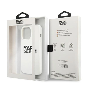 Etui Karl Lagerfeld KLHCP13LSLKLWH Apple iPhone 13 Pro Silicone Stack Logo biały/white