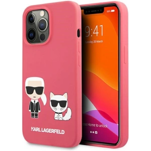 Etui Karl Lagerfeld KLHCP13LSSKCP Apple iPhone 13 Pro hardcase różowy/pink Silicone Karl & Choupette