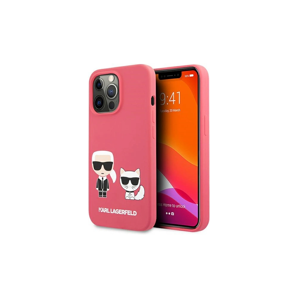 Hurtownia GSM - Etui Karl Lagerfeld KLHCP13LSSKCP Apple iPhone 13 Pro hardcase różowy/pink Silicone Karl & Choupette - KLD666PNK - {ean13} - Hurt