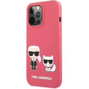 Etui Karl Lagerfeld KLHCP13LSSKCP Apple iPhone 13 Pro hardcase różowy/pink Silicone Karl & Choupette