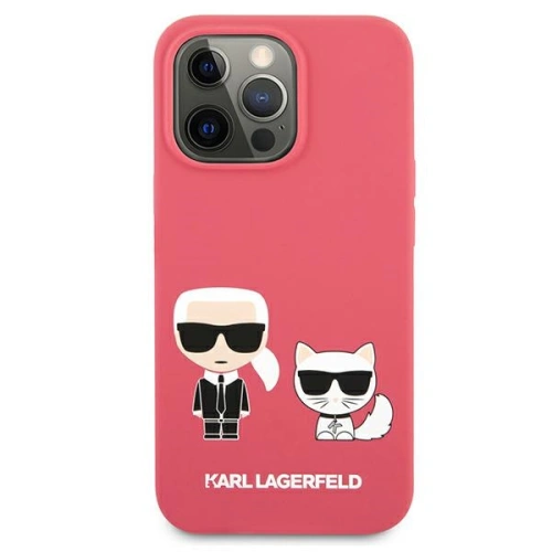 Etui Karl Lagerfeld KLHCP13LSSKCP Apple iPhone 13 Pro hardcase różowy/pink Silicone Karl & Choupette