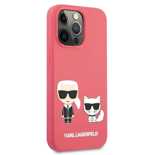 Etui Karl Lagerfeld KLHCP13LSSKCP Apple iPhone 13 Pro hardcase różowy/pink Silicone Karl & Choupette
