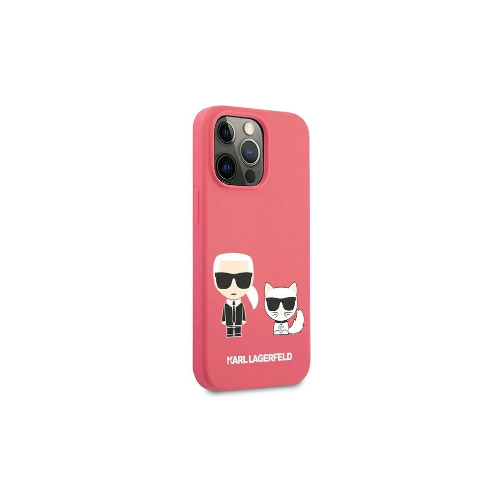 Hurtownia GSM - Etui Karl Lagerfeld KLHCP13LSSKCP Apple iPhone 13 Pro hardcase różowy/pink Silicone Karl & Choupette - KLD666PNK - {ean13} - Hurt