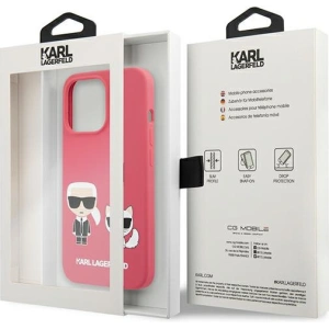 Etui Karl Lagerfeld KLHCP13LSSKCP Apple iPhone 13 Pro hardcase różowy/pink Silicone Karl & Choupette