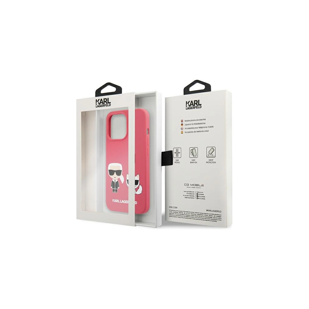 Hurtownia GSM - Etui Karl Lagerfeld KLHCP13LSSKCP Apple iPhone 13 Pro hardcase różowy/pink Silicone Karl & Choupette - KLD666PNK - {ean13} - Hurt