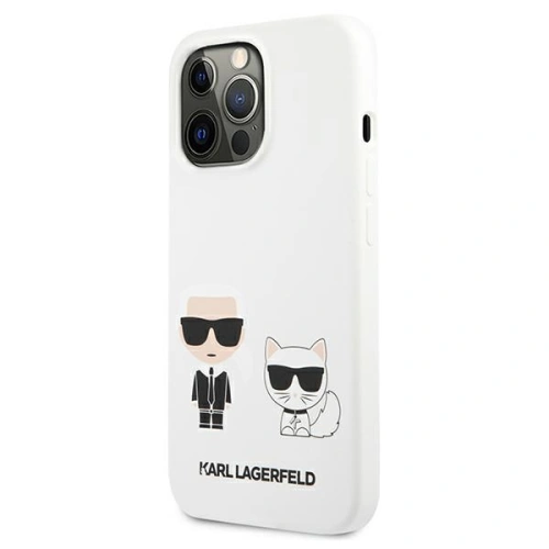 Etui Karl Lagerfeld KLHCP13LSSKCW Apple iPhone 13 Pro hardcase biały/white Silicone Karl & Choupette