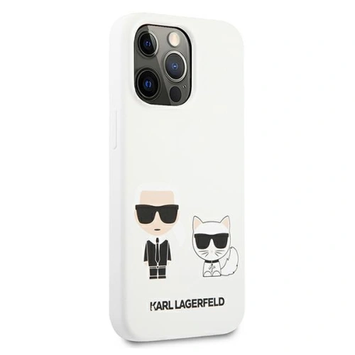 Etui Karl Lagerfeld KLHCP13LSSKCW Apple iPhone 13 Pro hardcase biały/white Silicone Karl & Choupette