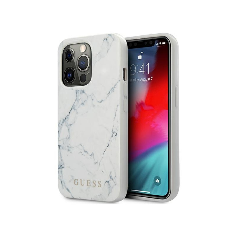 Hurtownia Guess - 3666339033576 - GUE1306WHT - Etui Guess GUHCP13LPCUMAWH Apple iPhone 13 Pro biały/white hardcase Marble - B2B homescreen