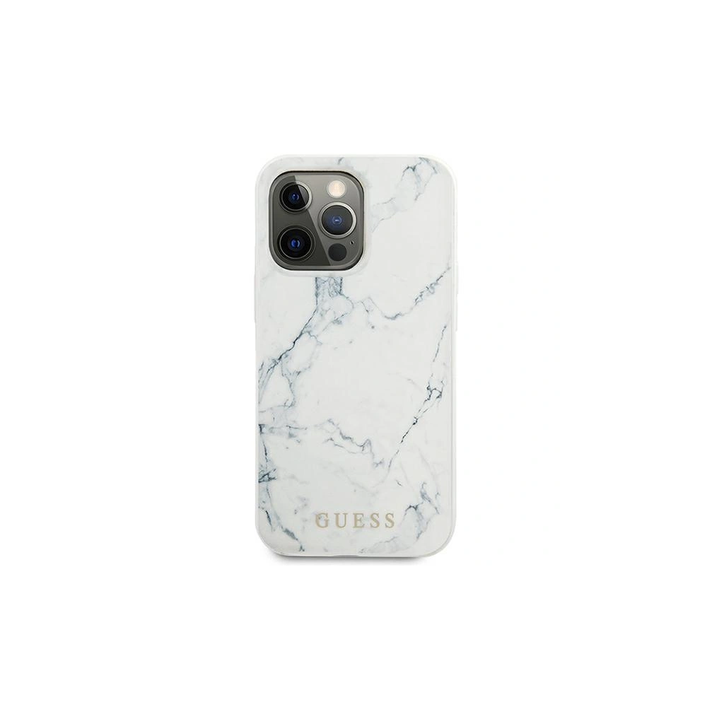 Hurtownia GSM - Etui Guess GUHCP13LPCUMAWH Apple iPhone 13 Pro bílý/white hardcase Marble - GUE1306WHT - {ean13} - Hurt
