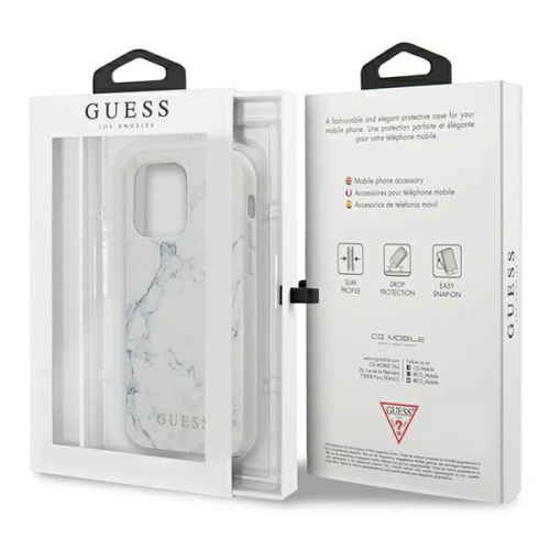 Etui Guess GUHCP13LPCUMAWH Apple iPhone 13 Pro biały/white hardcase Marble