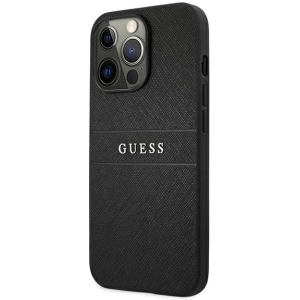 Etui Guess GUHCP13LPSASBBK Apple iPhone 13 Pro czarny/black Saffiano Strap