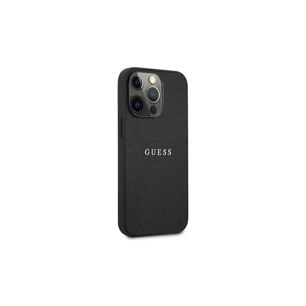 Hurtownia GSM - Etui Guess GUHCP13LPSASBBK Apple iPhone 13 Pro czarny/black Saffiano Strap - GUE1307BLK - {ean13} - Hurt