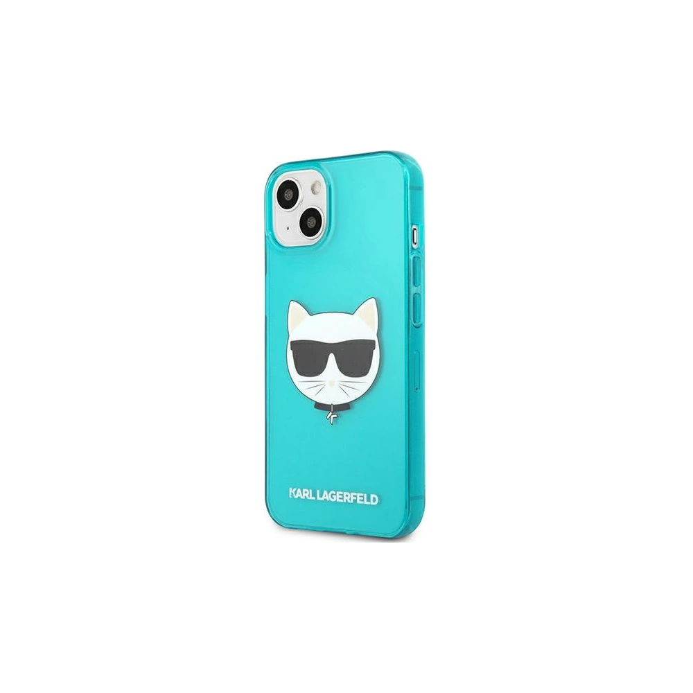 Wholesale Karl Lagerfeld KLHCP13MCHTRB Apple iPhone 13 blue hardcase Glitter Choupette Fluo - KLD668BLU - {ean13} - Hurt