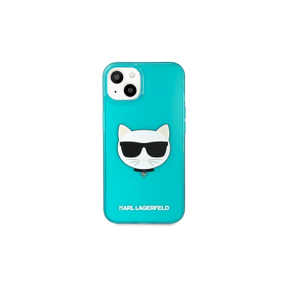 Wholesale Karl Lagerfeld KLHCP13MCHTRB Apple iPhone 13 blue hardcase Glitter Choupette Fluo - KLD668BLU - {ean13} - Hurt