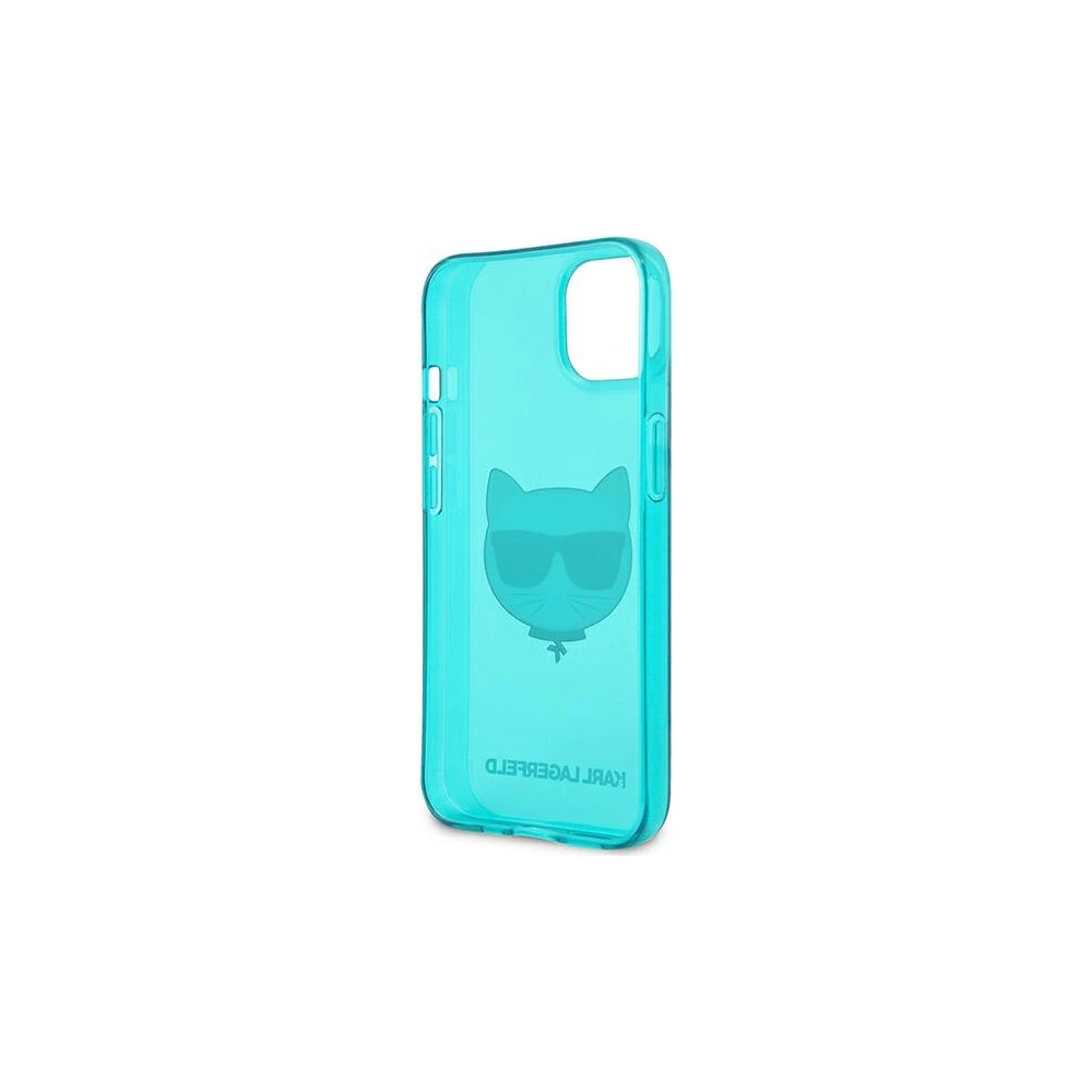 Wholesale Karl Lagerfeld KLHCP13MCHTRB Apple iPhone 13 blue hardcase Glitter Choupette Fluo - KLD668BLU - {ean13} - Hurt