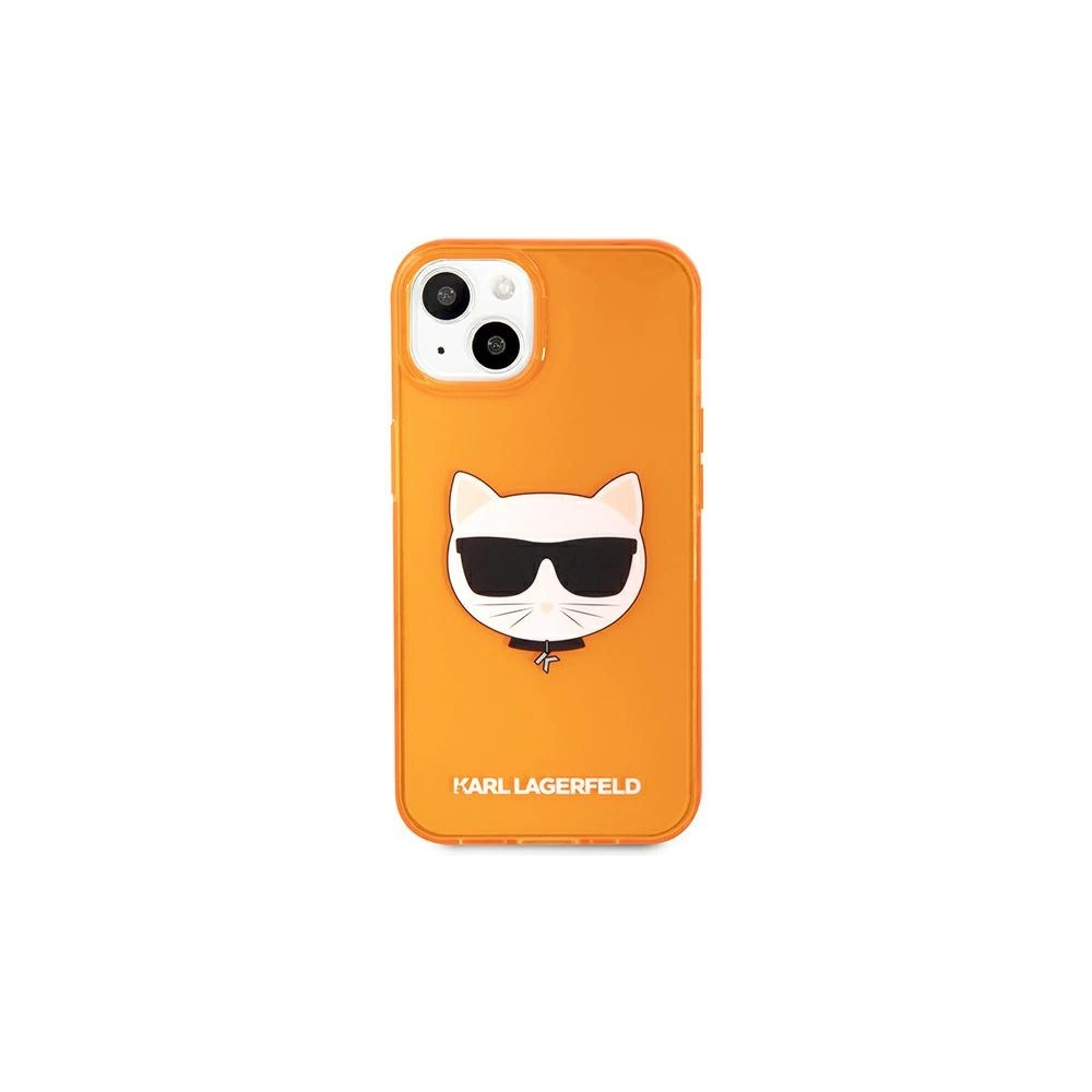 Hurtownia GSM - Etui Karl Lagerfeld KLHCP13MCHTRO Apple iPhone 13 pomarańczowy/orange hardcase Glitter Choupette Fluo - KLD669ORG - {ean13} - Hurt