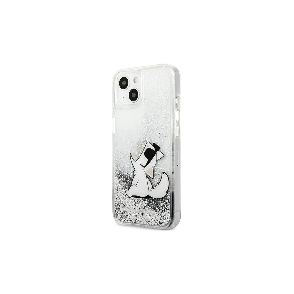 Wholesale Karl Lagerfeld KLHCP13MGCFS Apple iPhone 13 silver hardcase Liquid Glitter Choupette Fun - KLD671SLV - {ean13} - Hurt